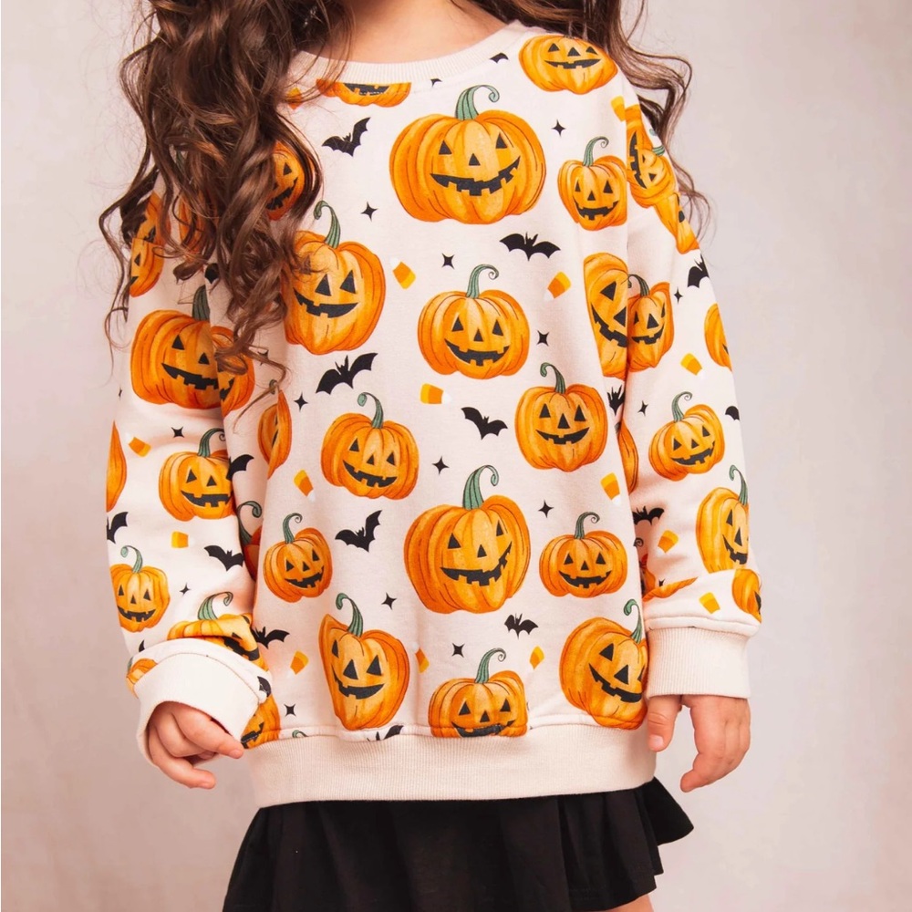 Bums & Roses Pumpkin Cream Halloween Sweater